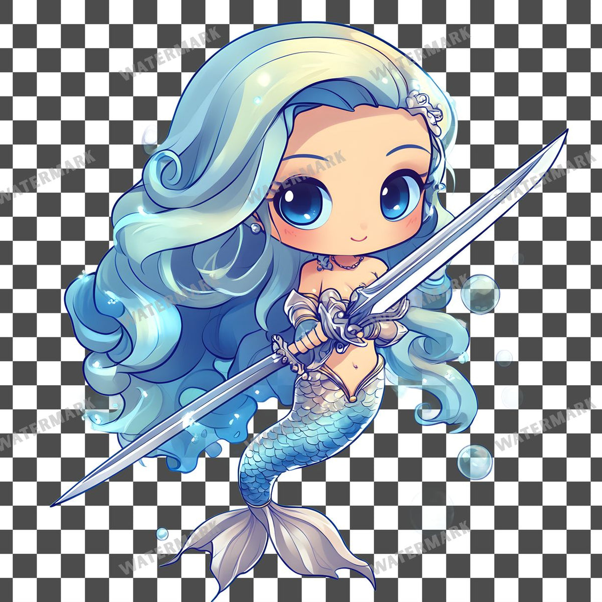 Chibi Mermaid Clipart Pngs