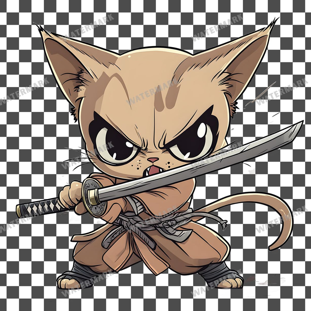 Chibi Samurai Clipart Pngs