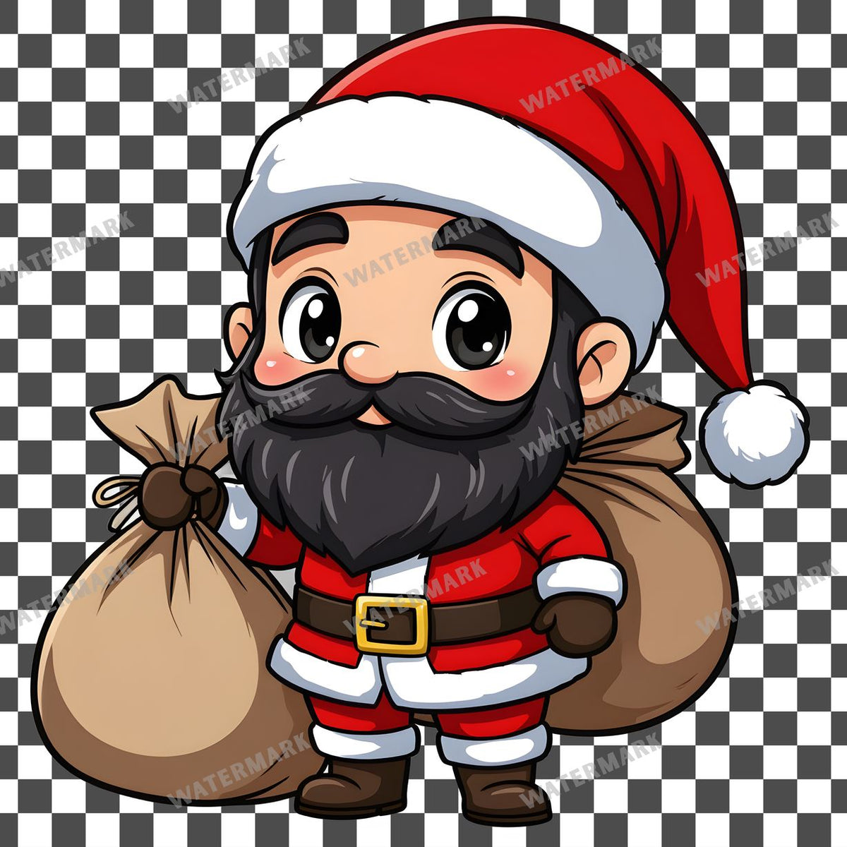 Chibi Santa Claus Clipart Pngs