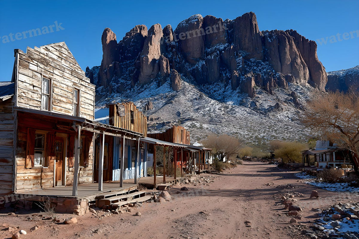 Cinematic Western Scene Backdrop Images
