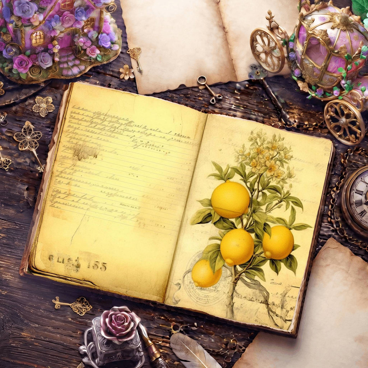 Citrus Fruit Digital Papers