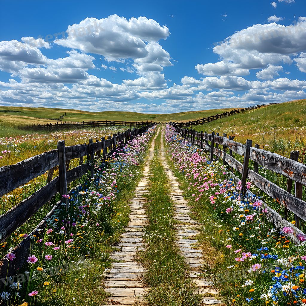 Classic Fence Line Backdrop Images