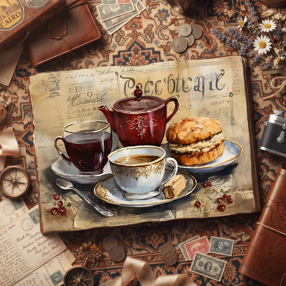 Coffee Cups Digital Papers