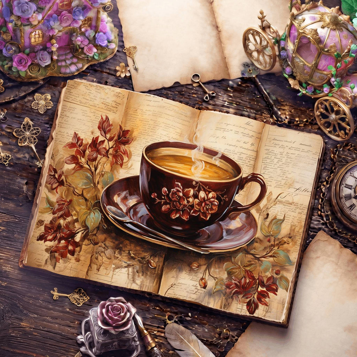 Coffee Cups Digital Papers