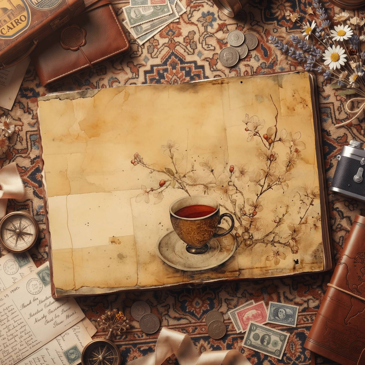 Coffee Cups Digital Papers