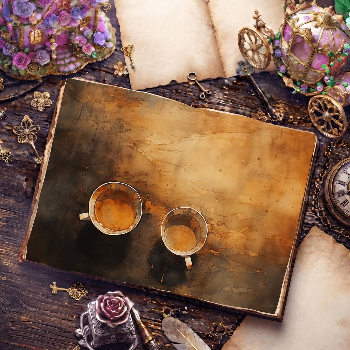 Coffee Cups Digital Papers