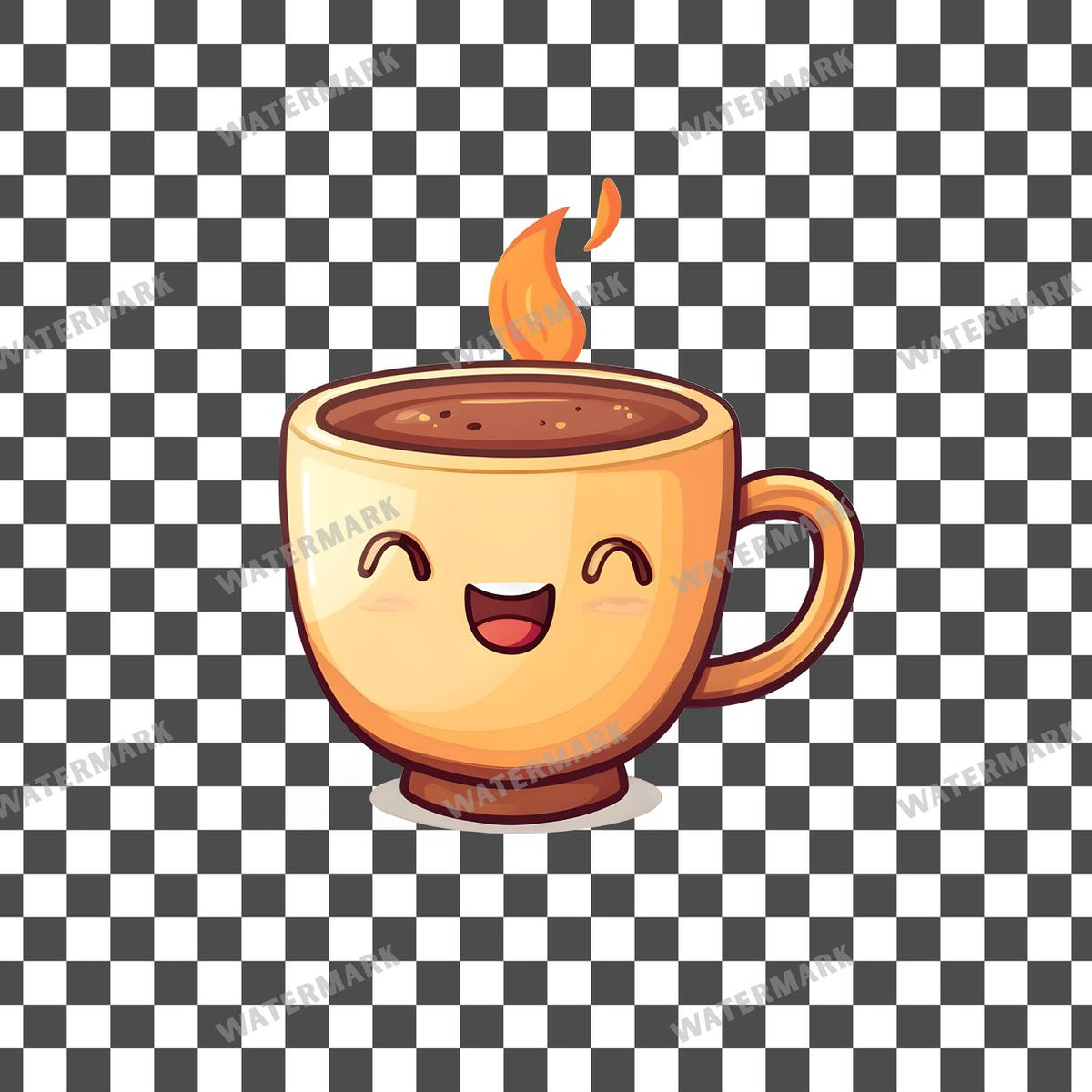 Coffee Kawaii Style Clipart Pngs