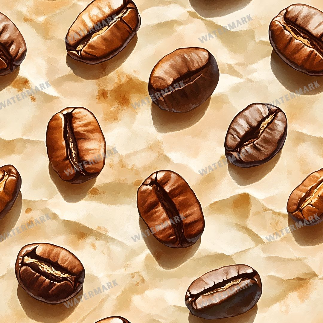 Coffee seamless pattern digital paper, repeating design 8