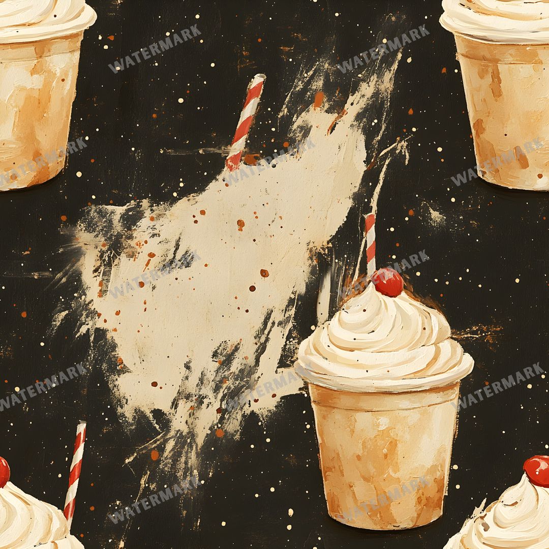 Coffee seamless pattern digital paper, repeating design 8