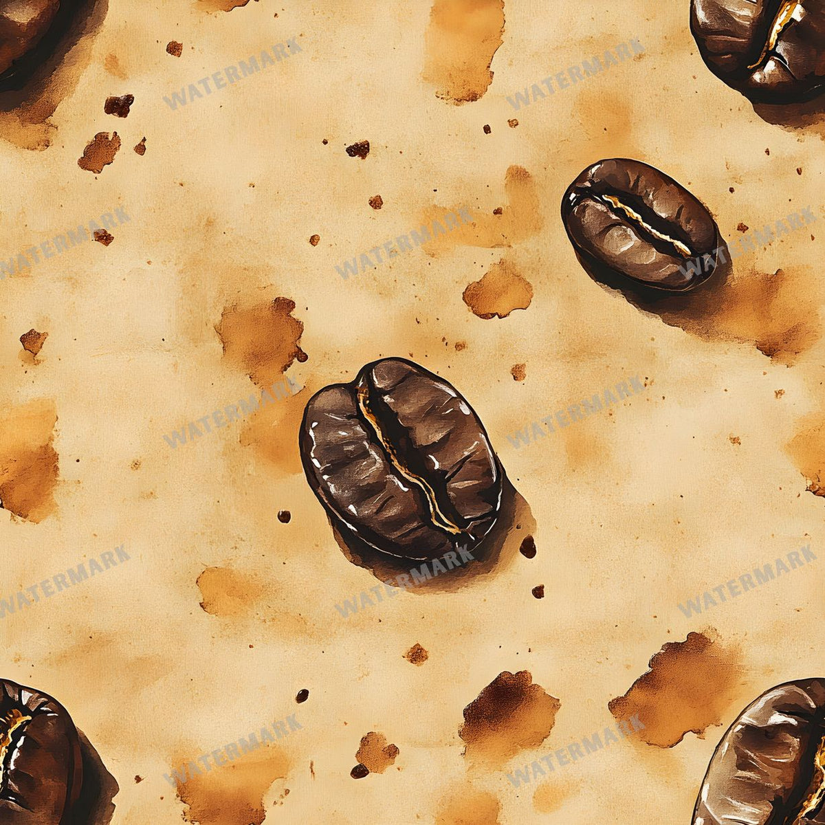 Coffee seamless pattern digital paper, repeating design 8
