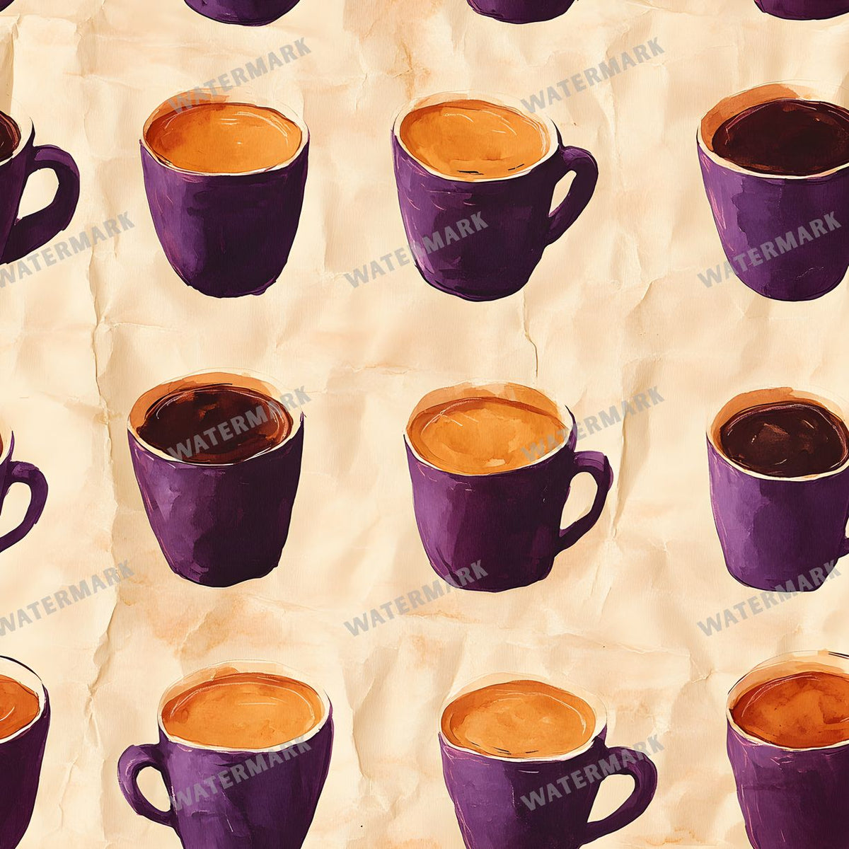 Coffee seamless pattern digital paper, repeating design 8