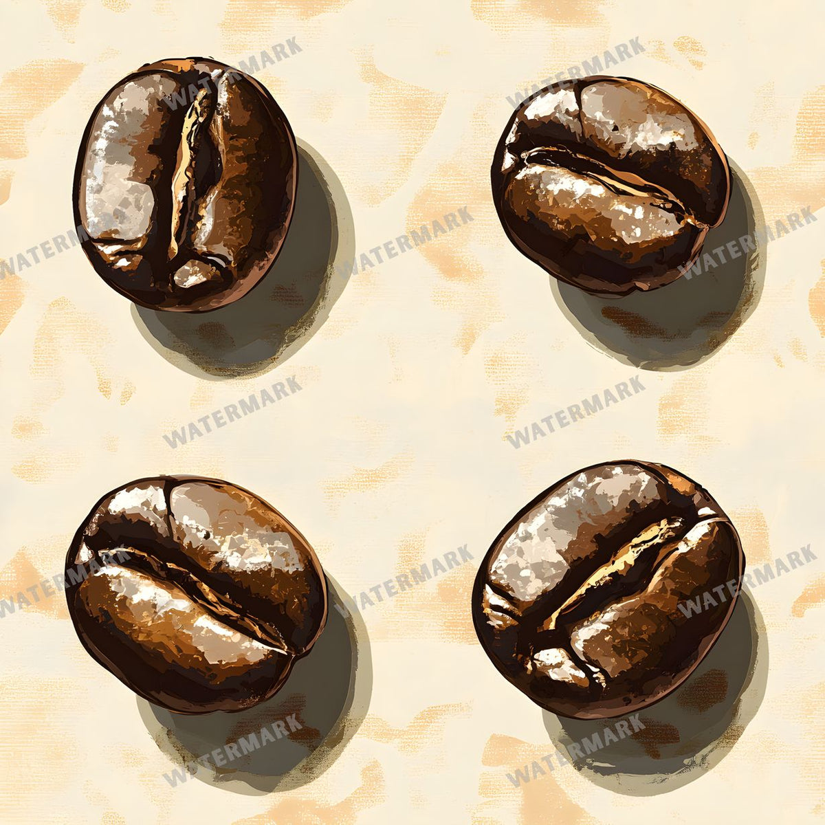 Coffee seamless pattern digital paper, repeating design 8