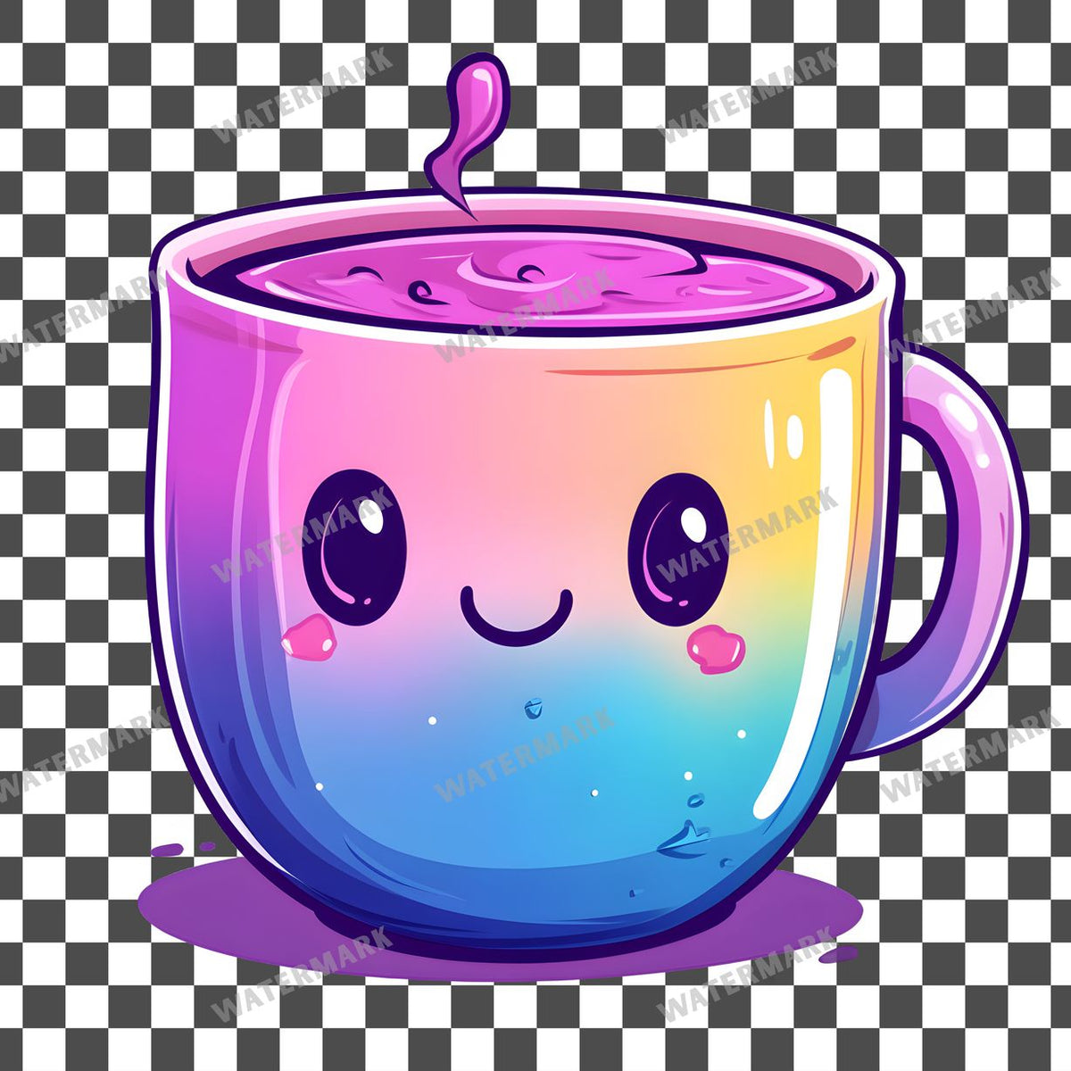 Cup Kawaii Style Clipart Pngs