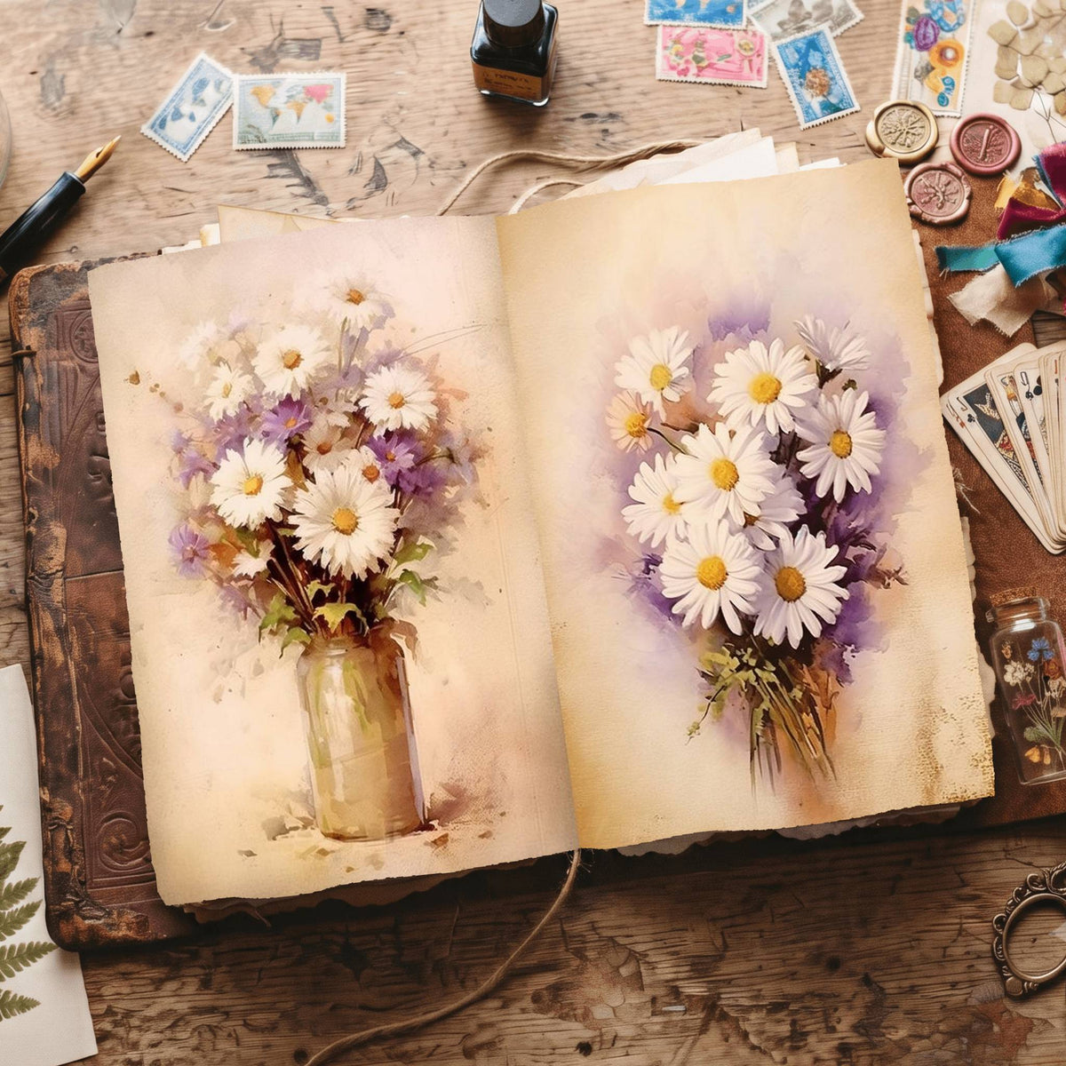 Daisies Digital Papers