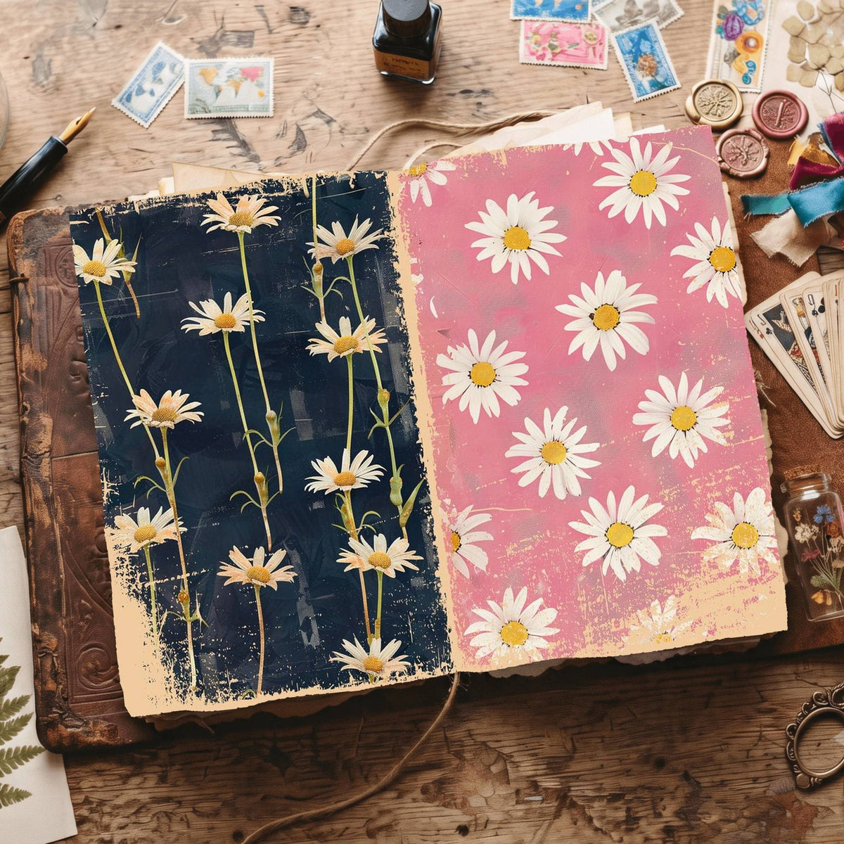 Daisy Flowers Digital Papers
