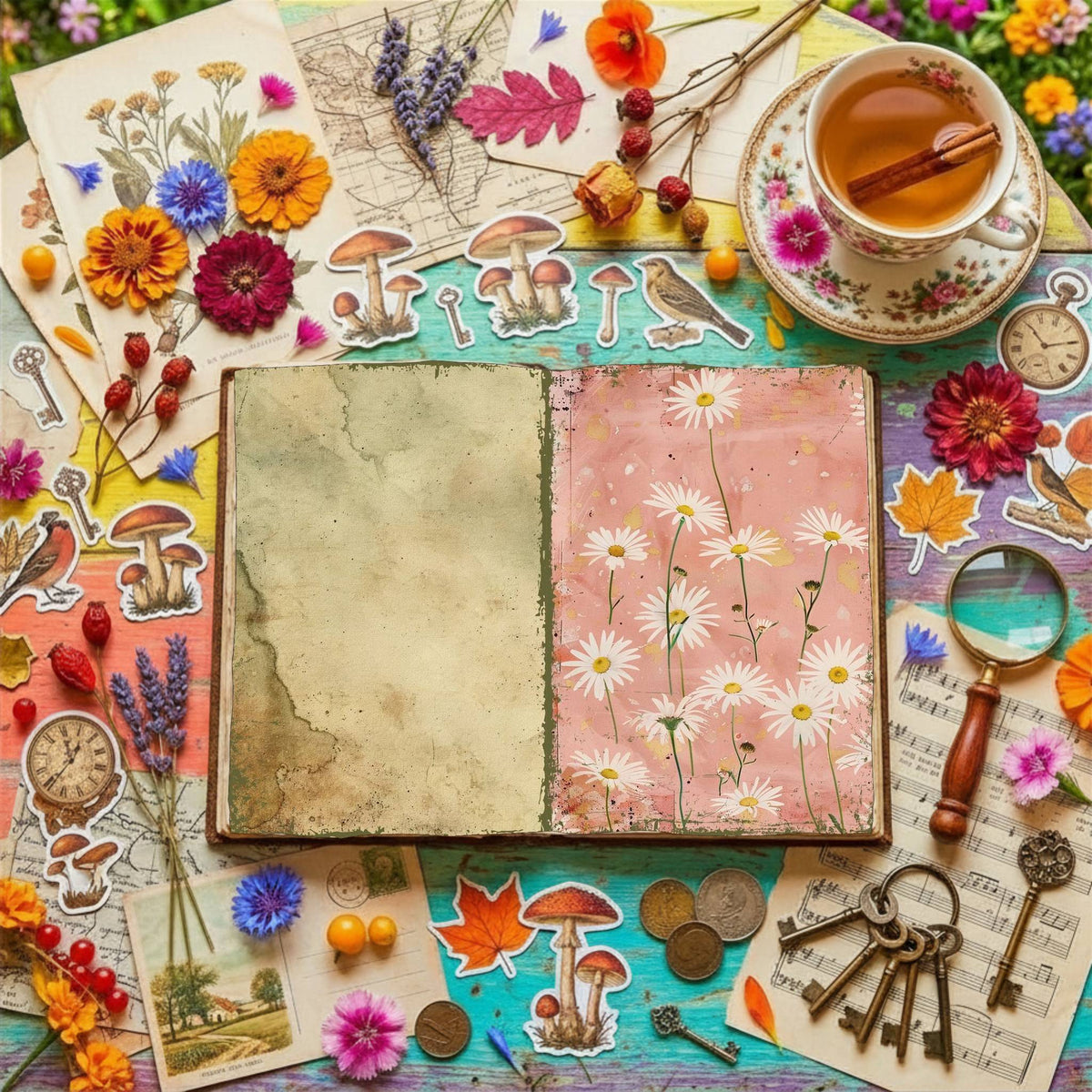 Daisy Flowers Digital Papers