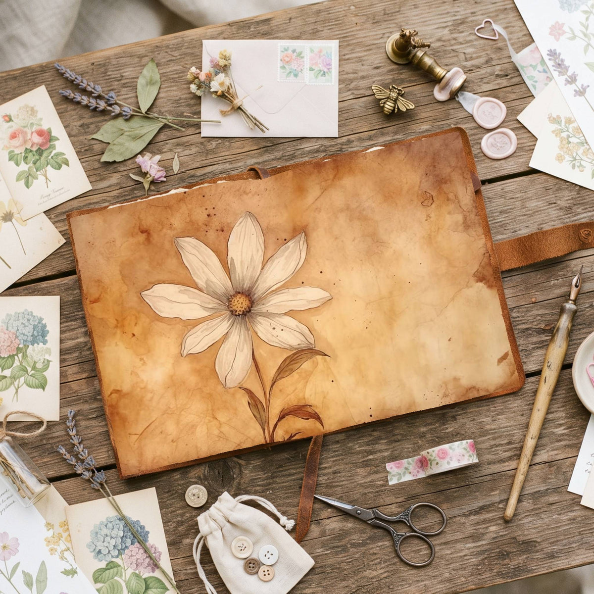 Decaying Daisy Digital Papers