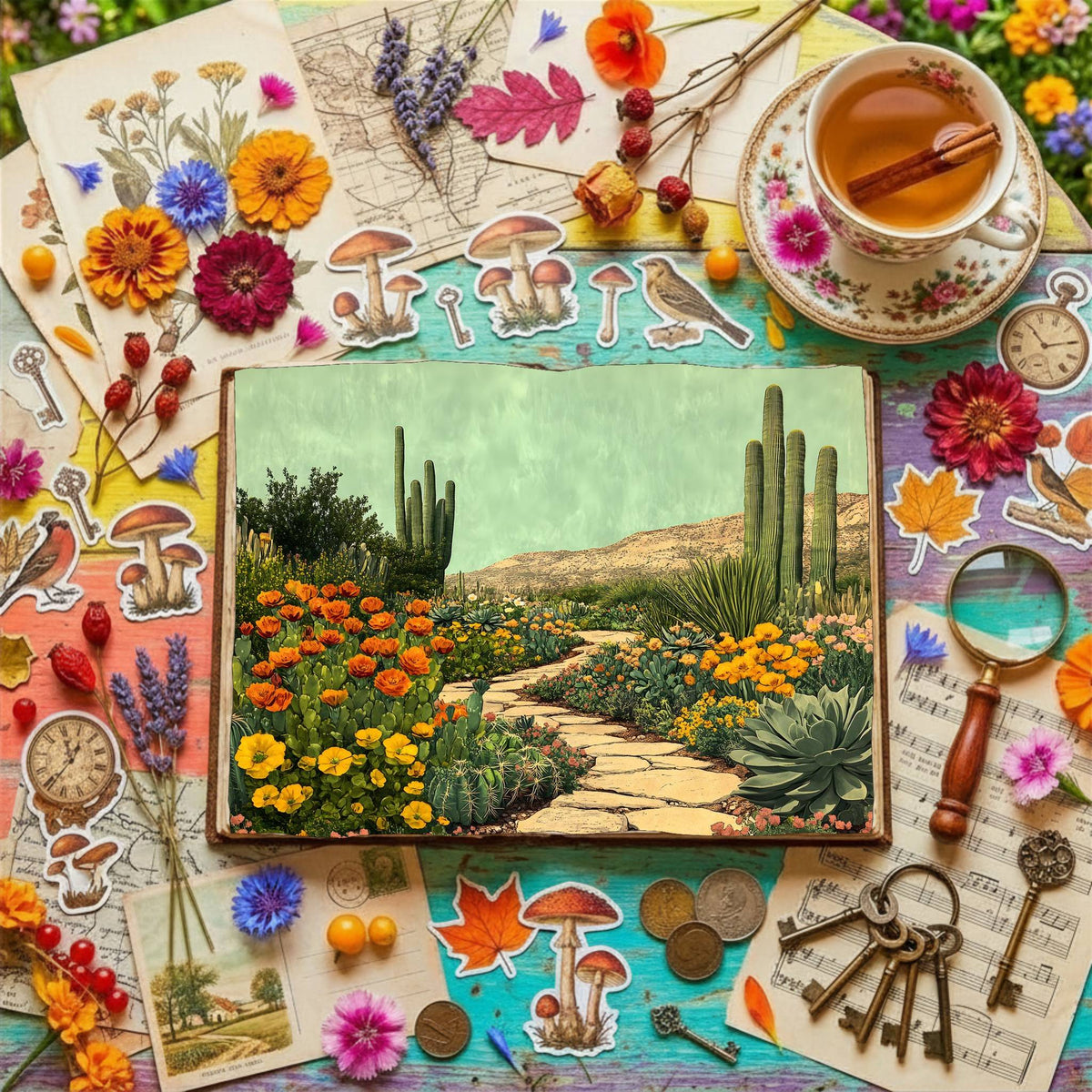 Desert Botanical Digital Papers