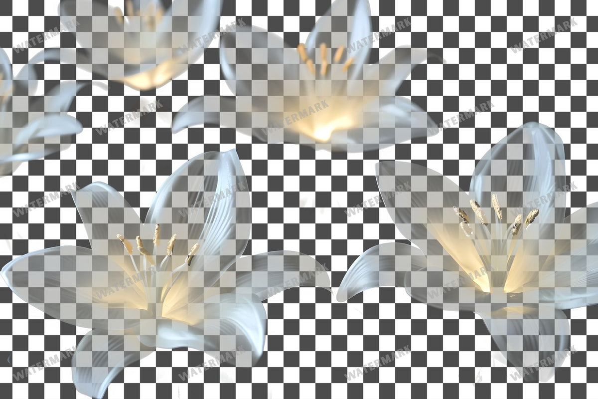 Easter Lilies Transparent Overlay Pngs