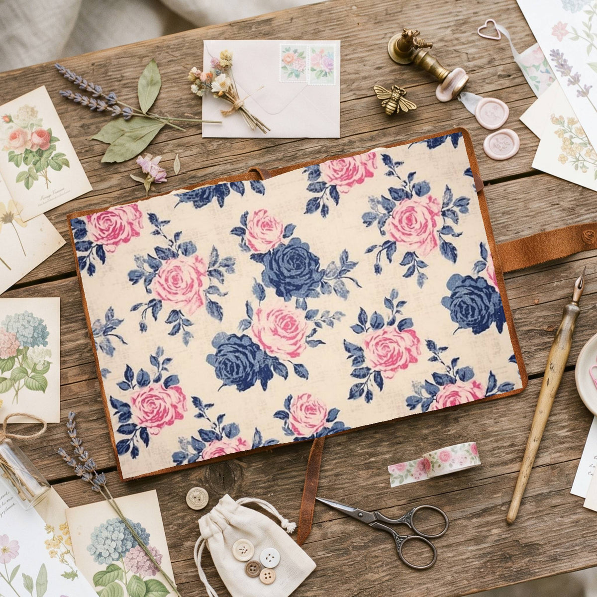Faded Pink Roses Digital Papers