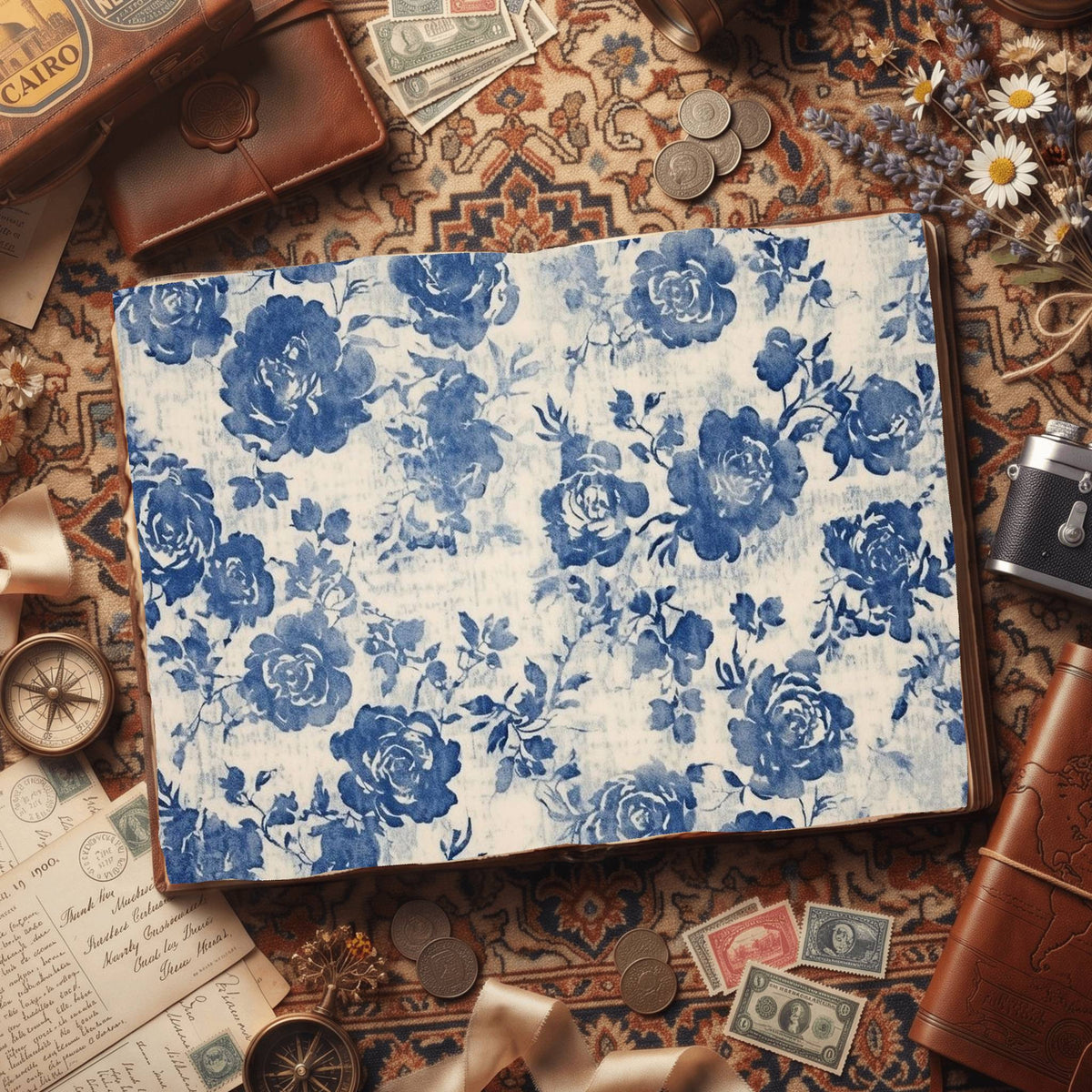Faded Rose Digital Papers