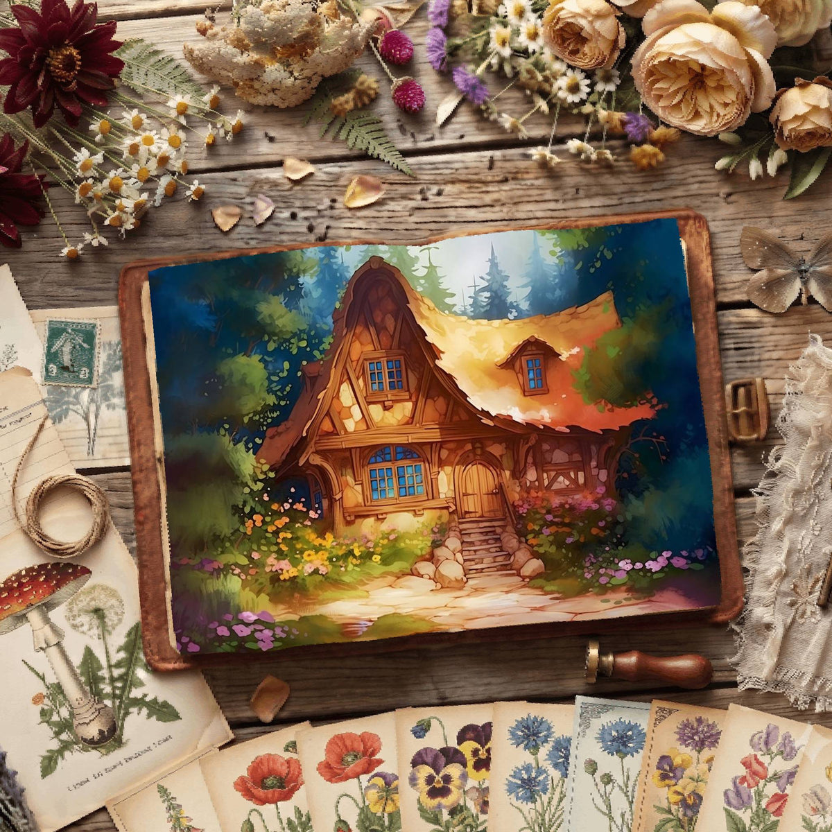 Fairy Cottage Digital Papers