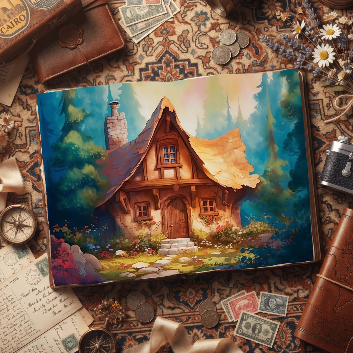 Fairy Cottages Digital Papers