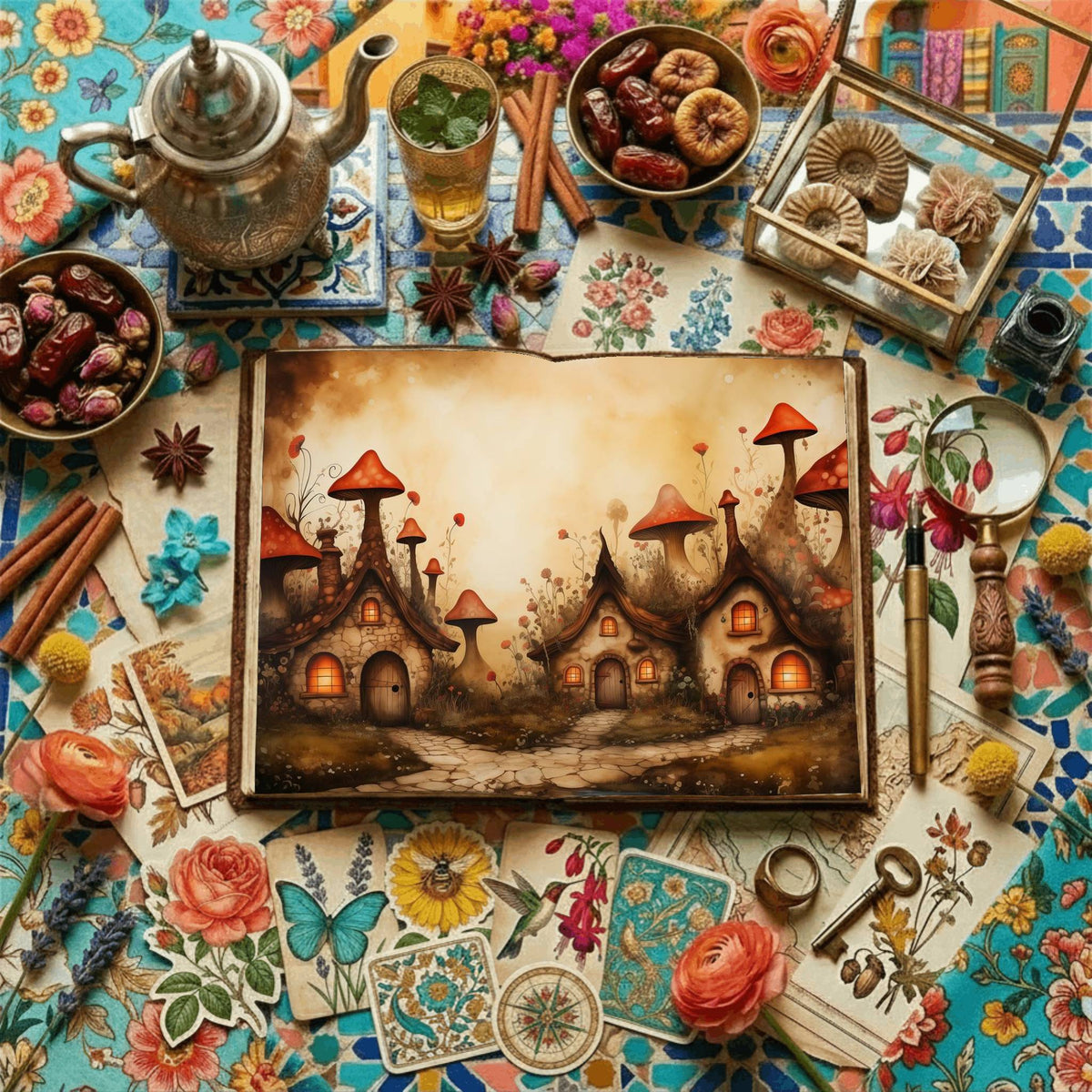 Fairy Houses Digital Papers