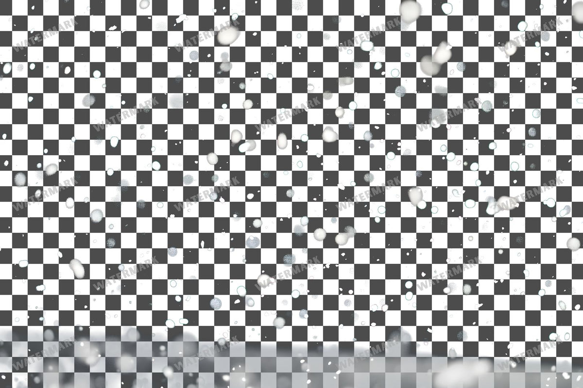 Falling Snow PNG overlay on a transparent checkered background, preview 8