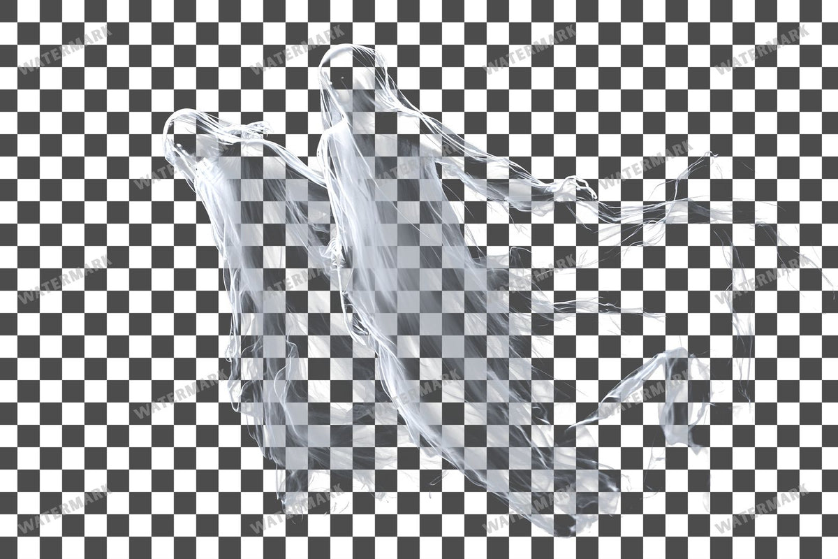 Floating Ghosts Transparent Overlay Pngs