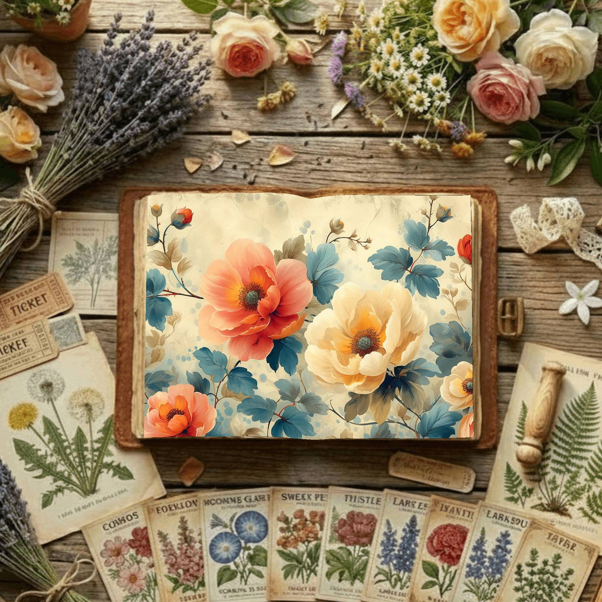 Floral Digital Papers