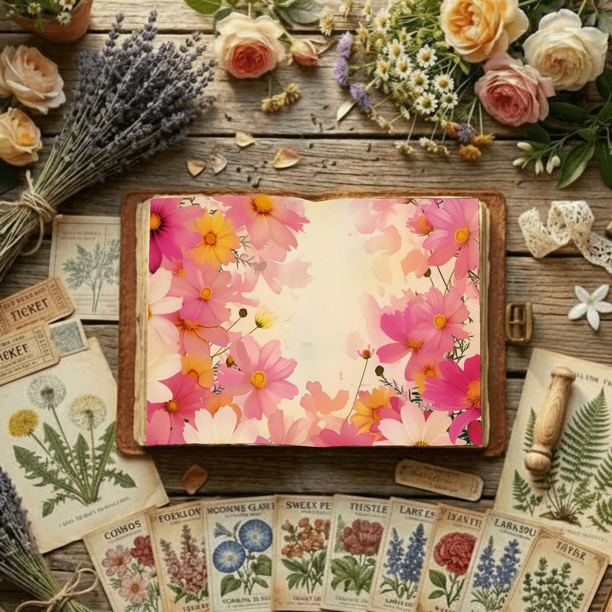 Floral Digital Papers