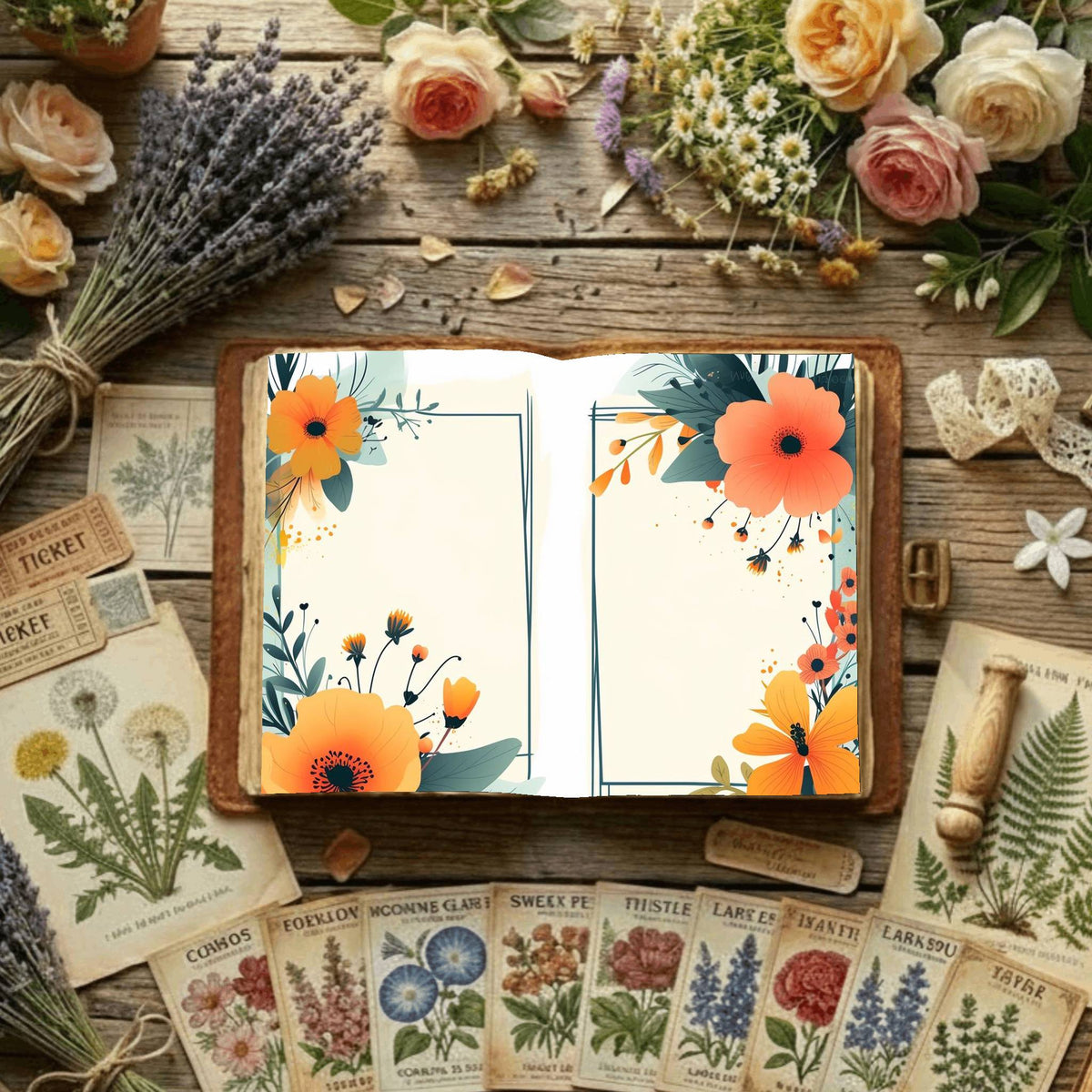 Floral Digital Papers