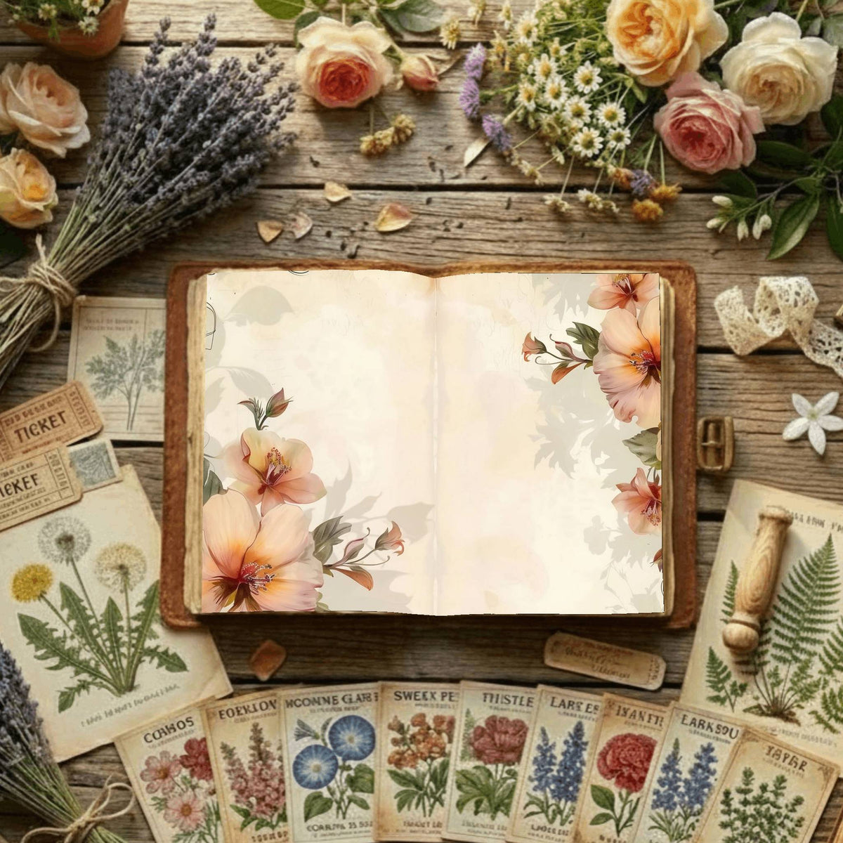 Floral Digital Papers