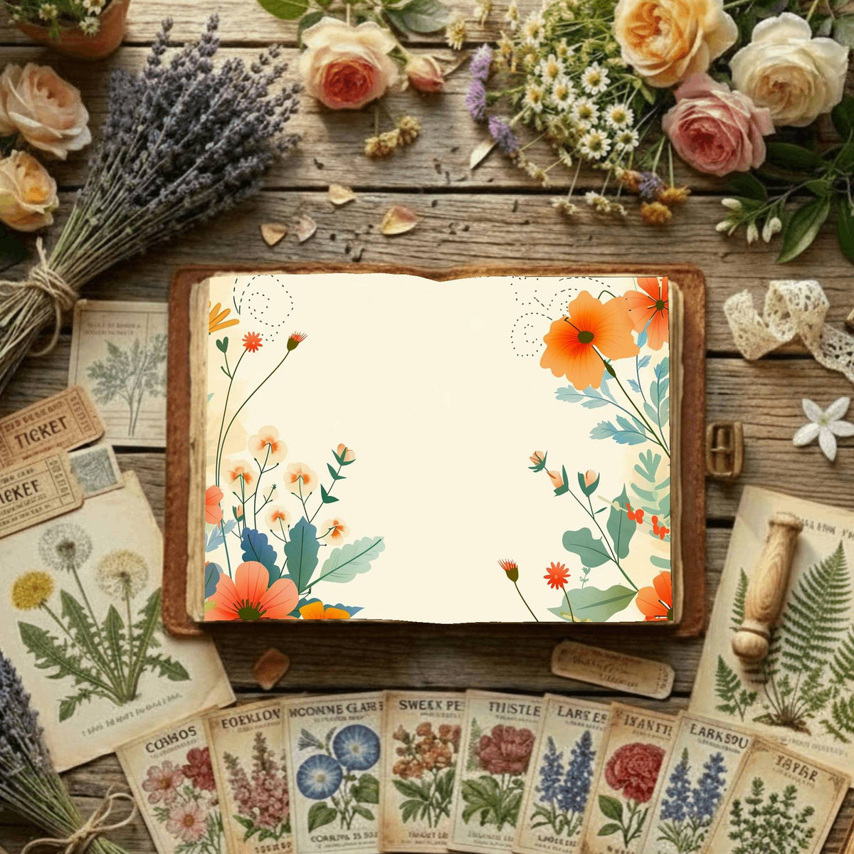 Floral Digital Papers