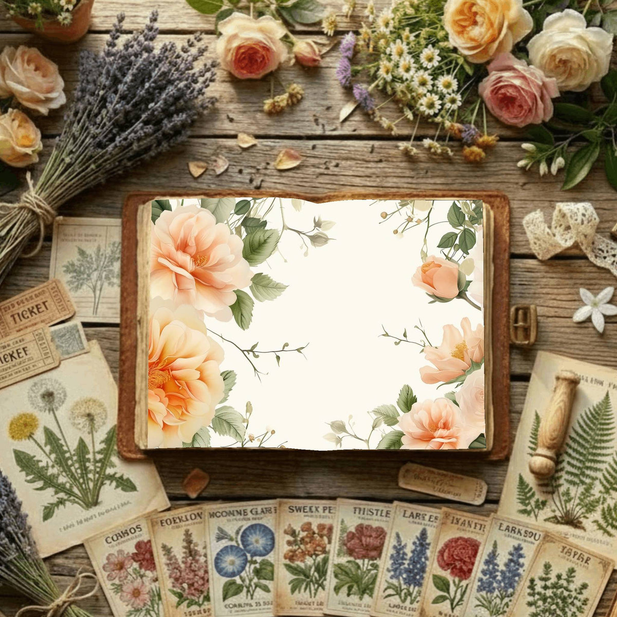Floral Digital Papers