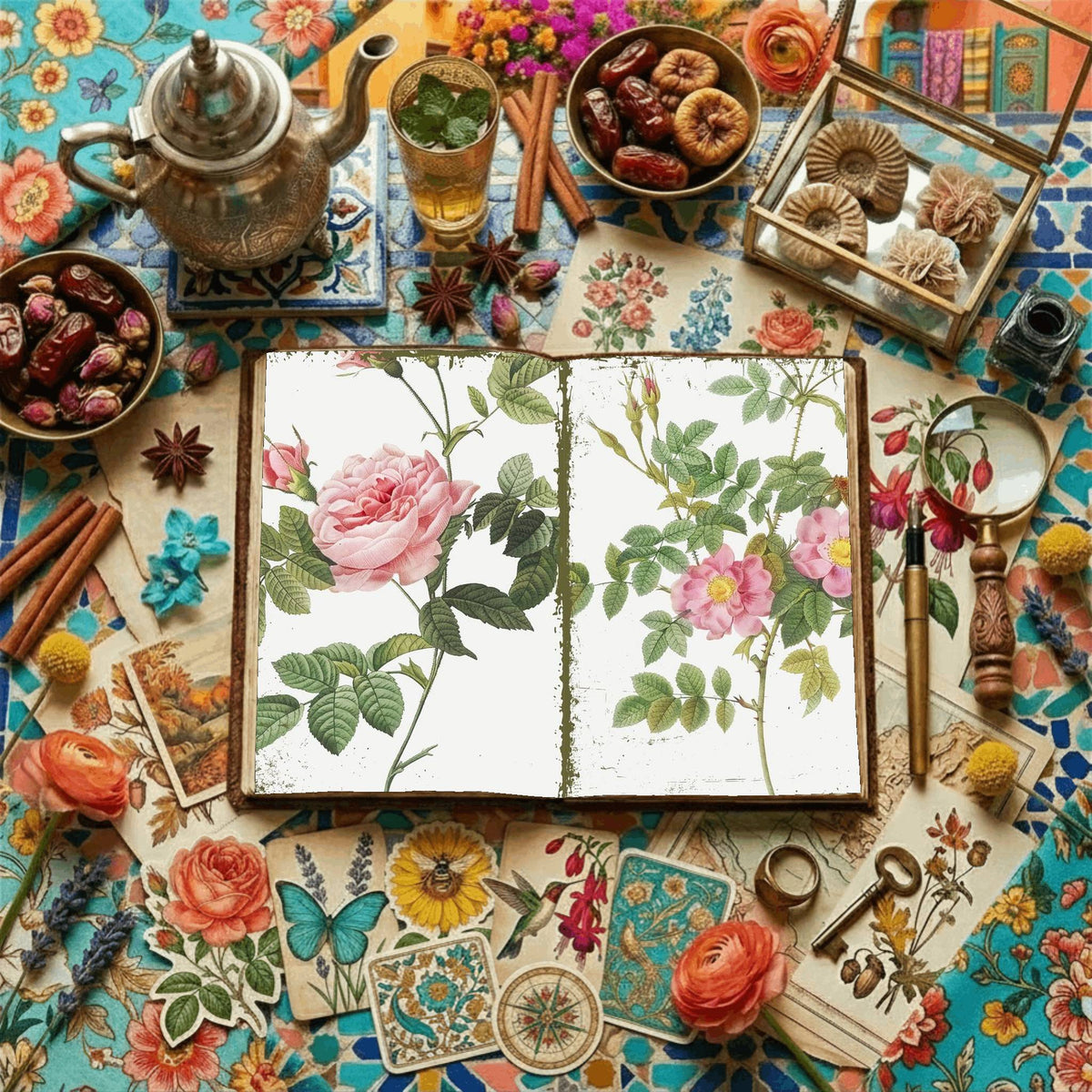 Floral Illustrations Digital Papers