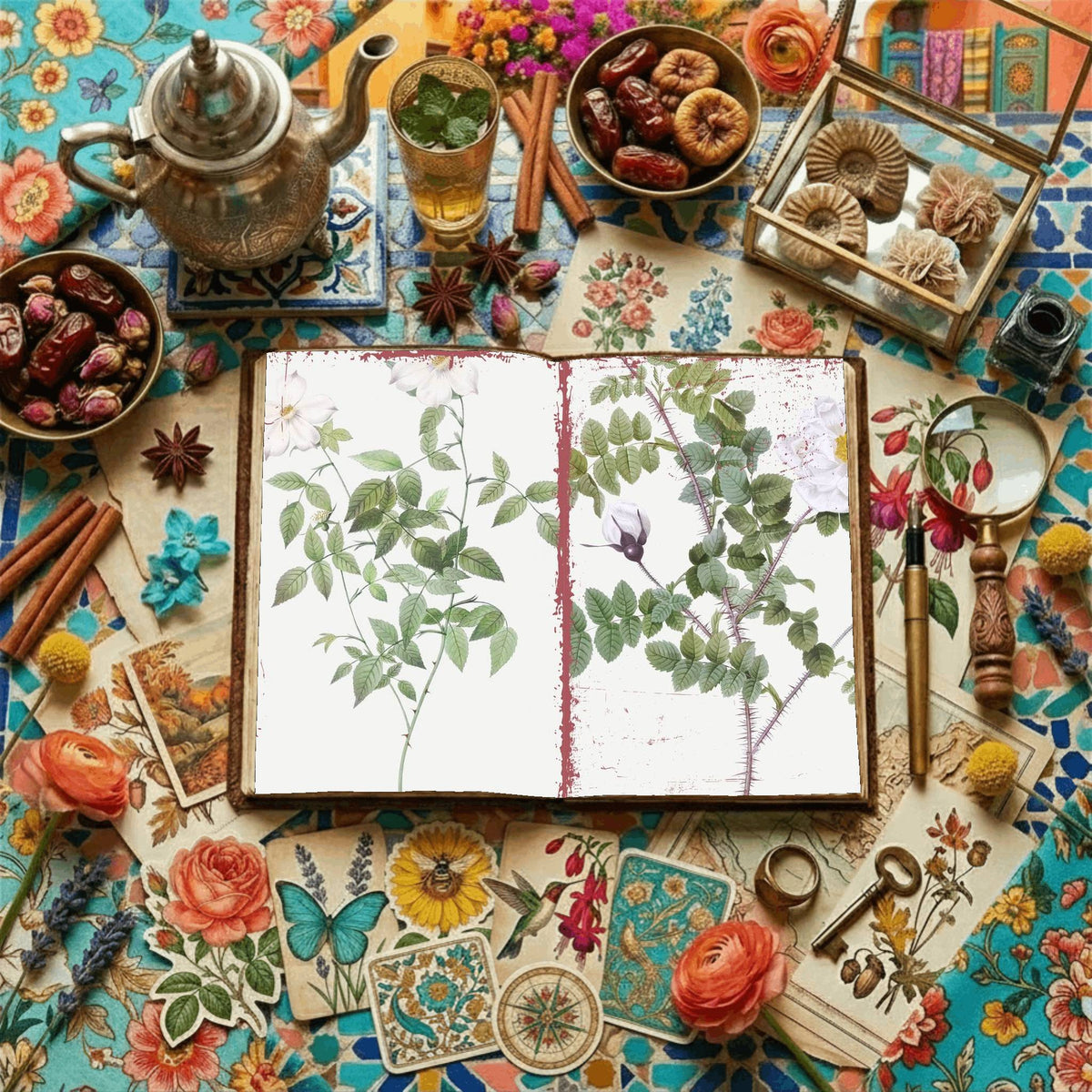 Floral Illustrations Digital Papers