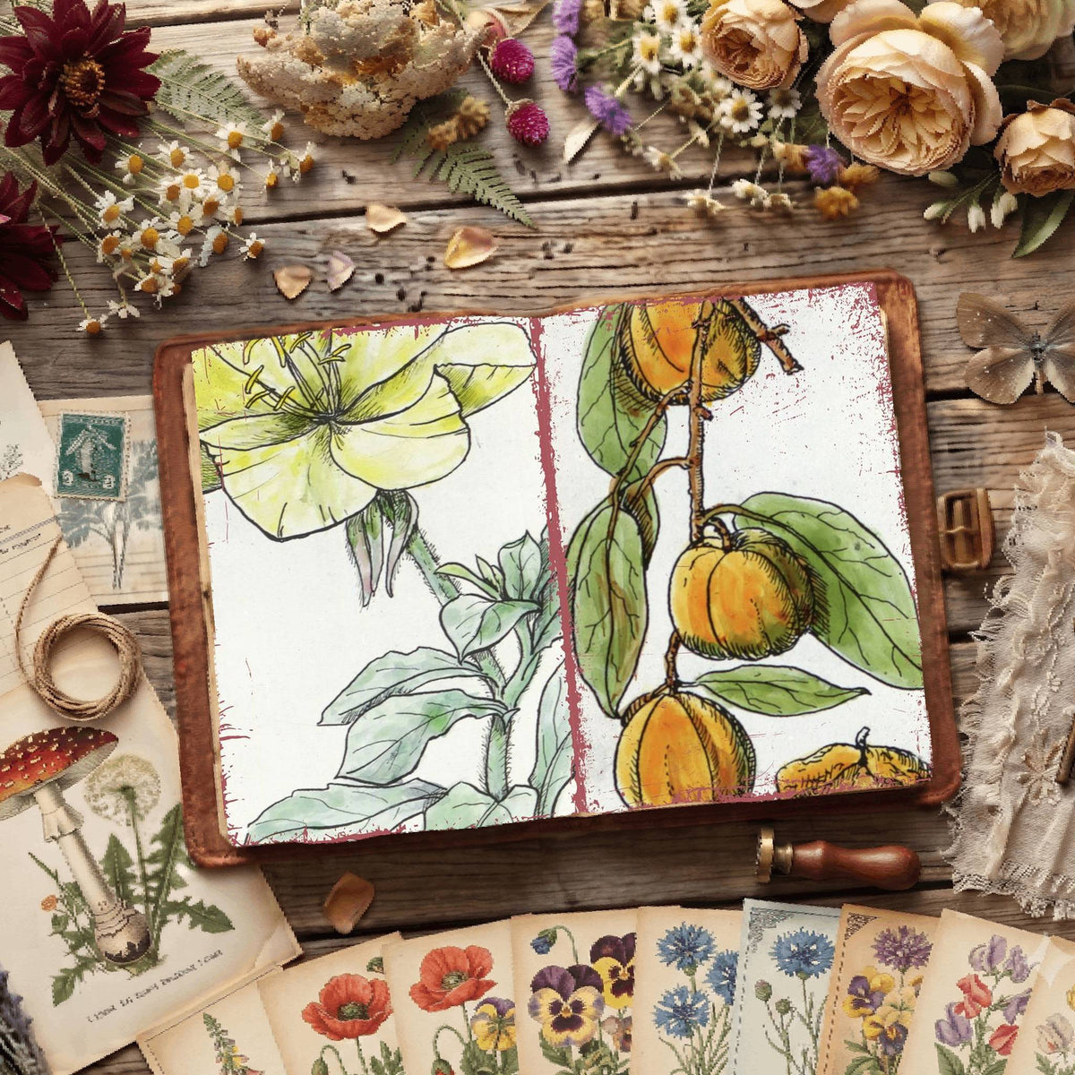 Floral Illustrations Digital Papers