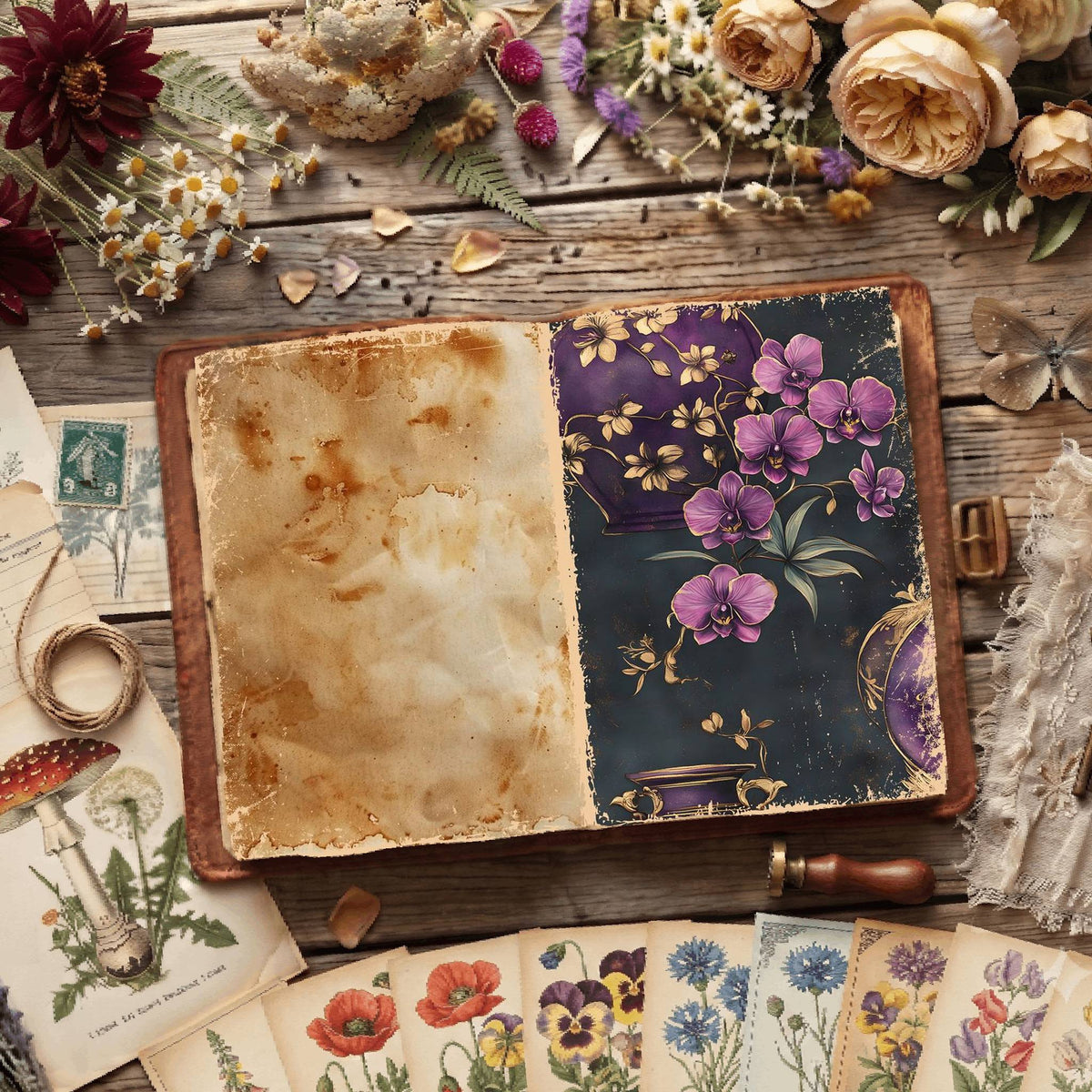 Floral Illustrations Digital Papers