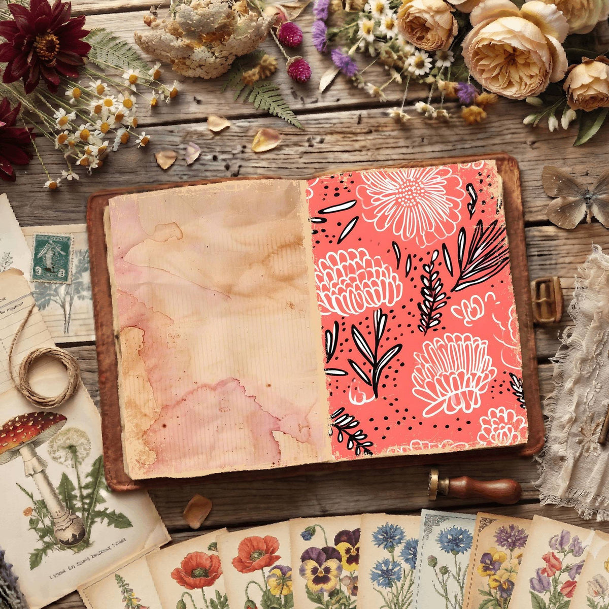Floral Digital Papers