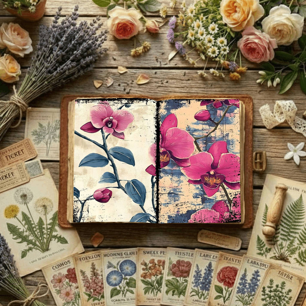 Floral Digital Papers