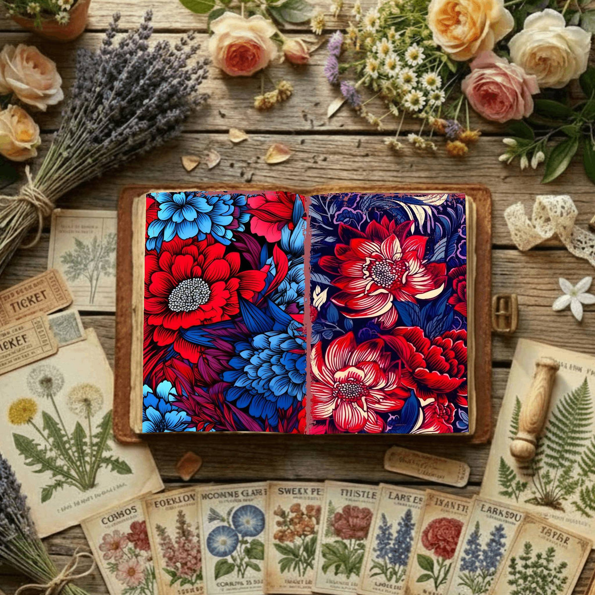 Floral Digital Papers