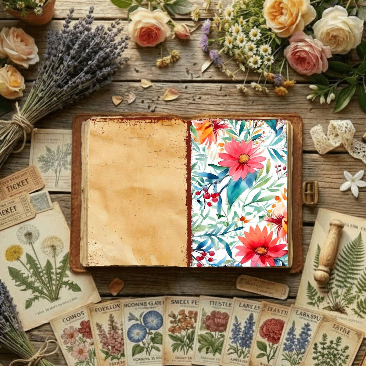 Floral Digital Papers