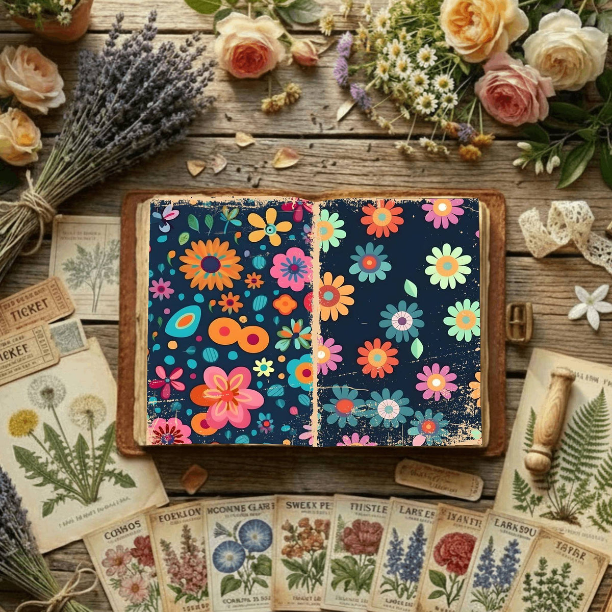 Floral Digital Papers