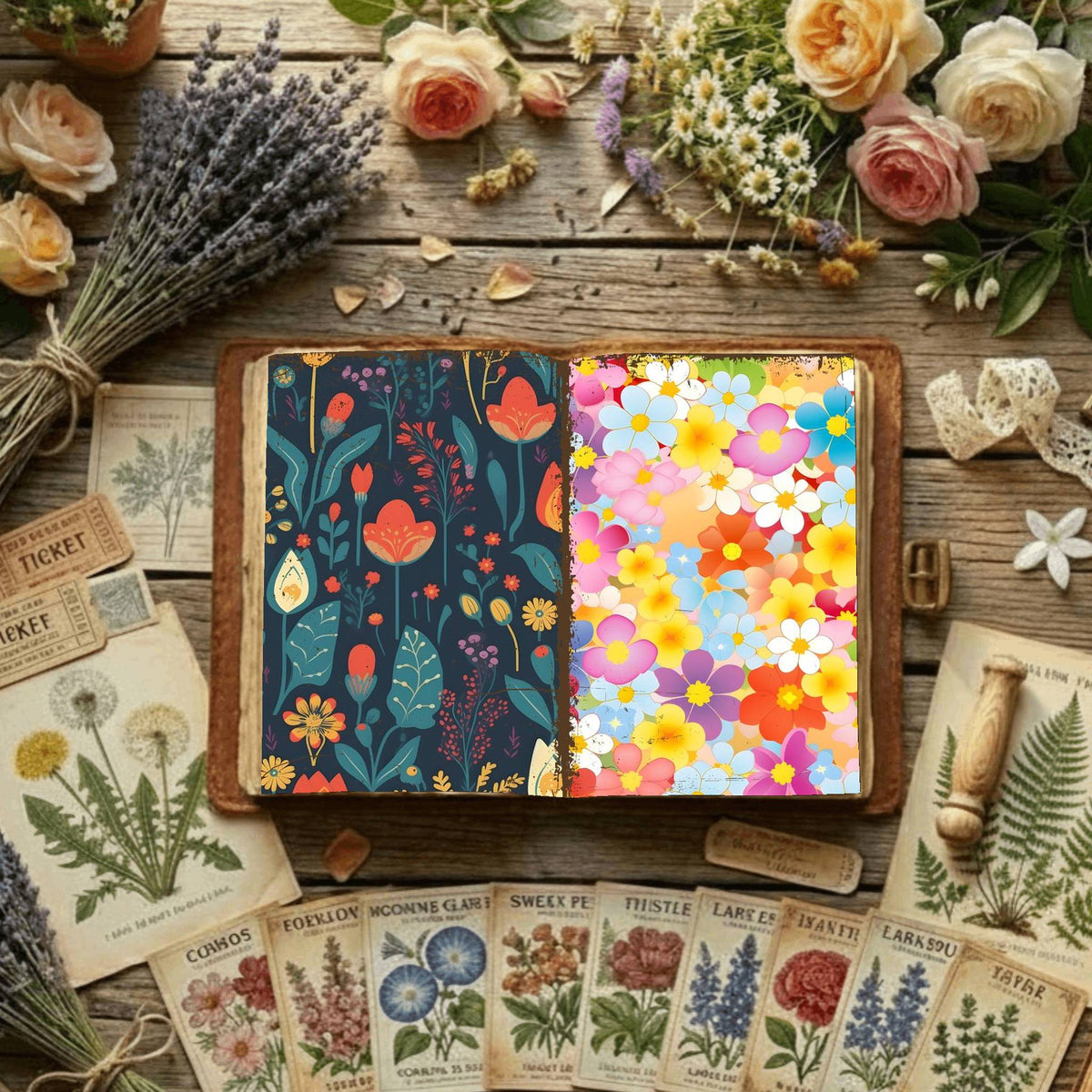 Floral Digital Papers