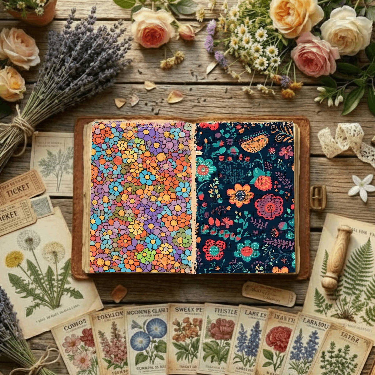 Floral Digital Papers