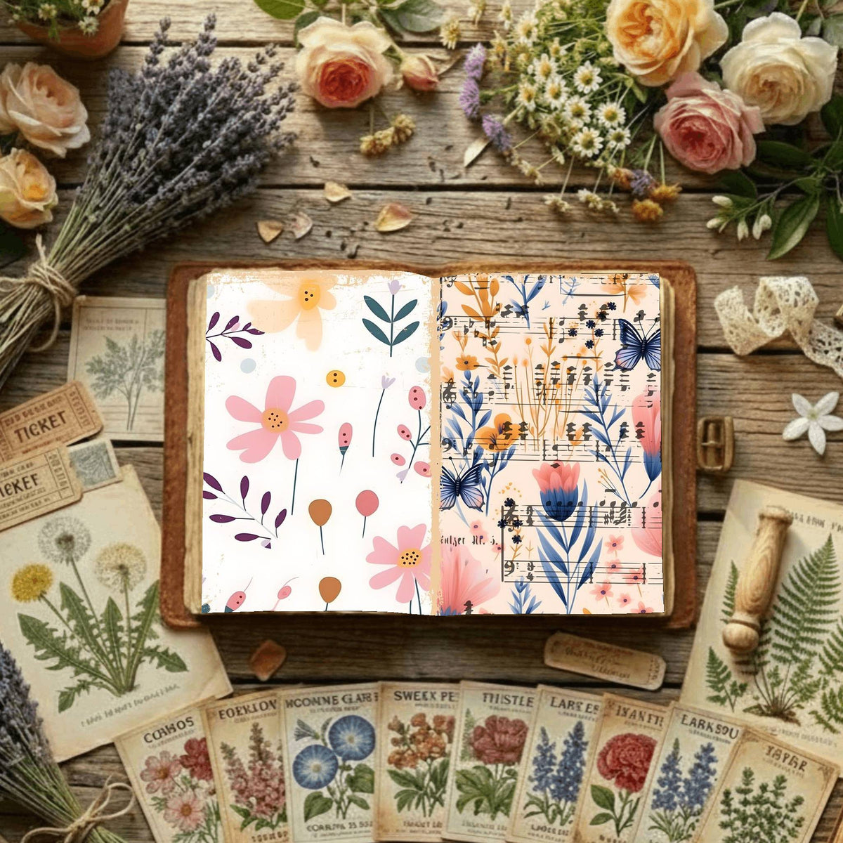Floral Digital Papers