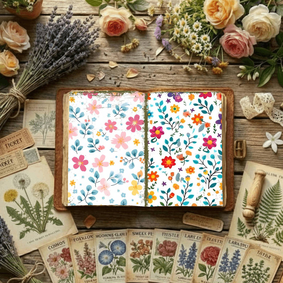 Floral Digital Papers