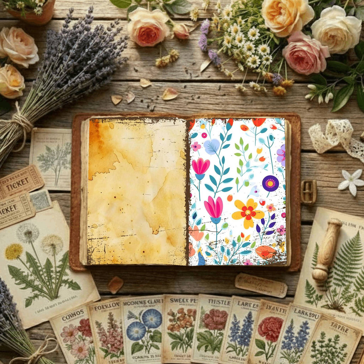 Floral Digital Papers